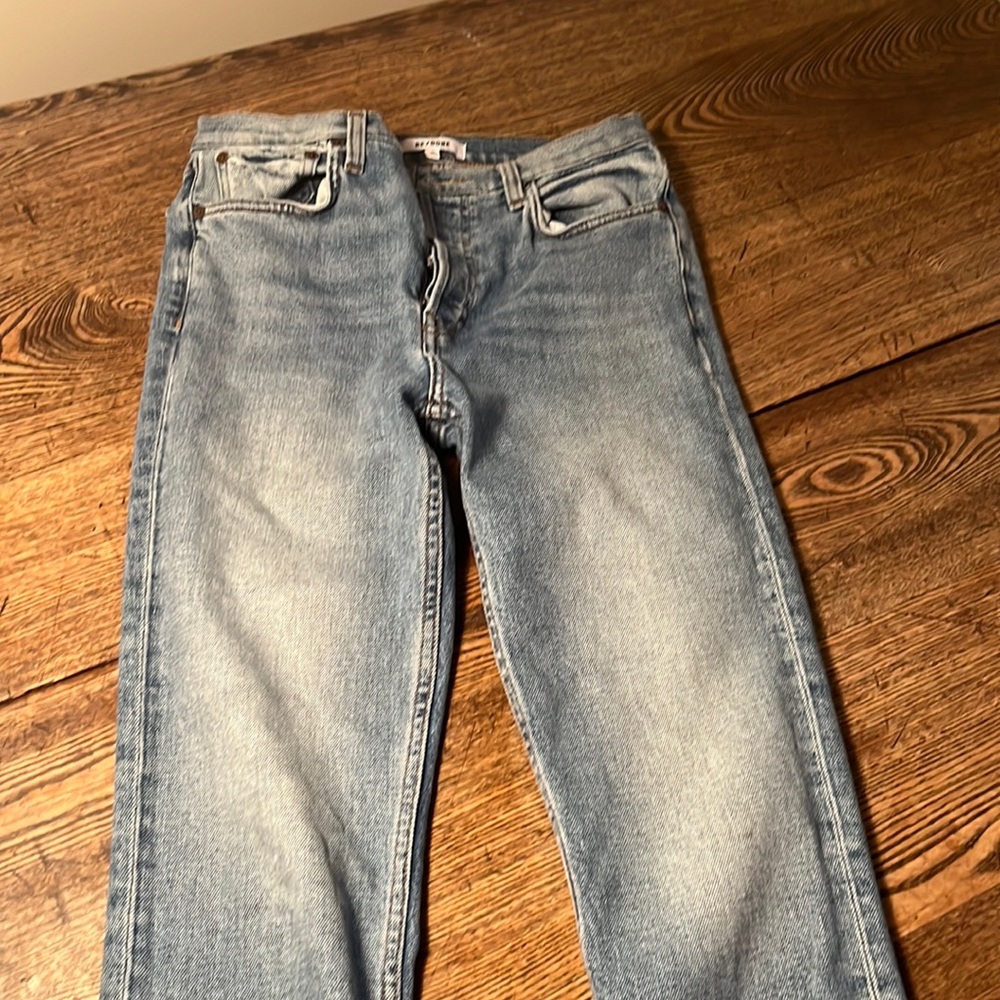 Used Re/Done ankle skinny jeans.